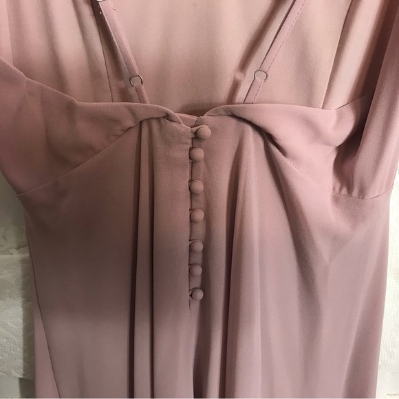 Lulu’s Meteoric Rise Powder Pink Maxi Dress Medium Wedding Formal Prom Event - Picture 8 of 11